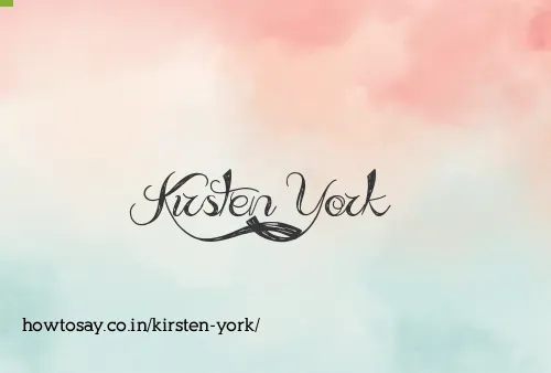 Kirsten York