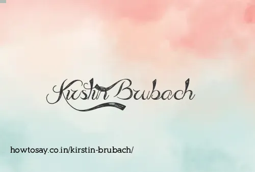 Kirstin Brubach