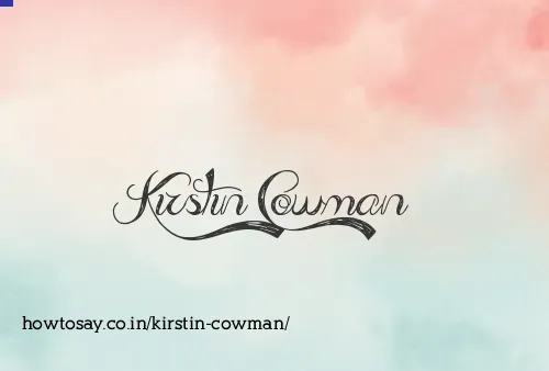 Kirstin Cowman
