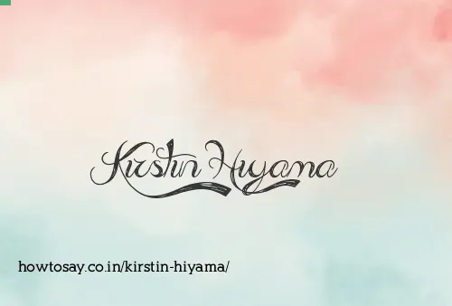 Kirstin Hiyama
