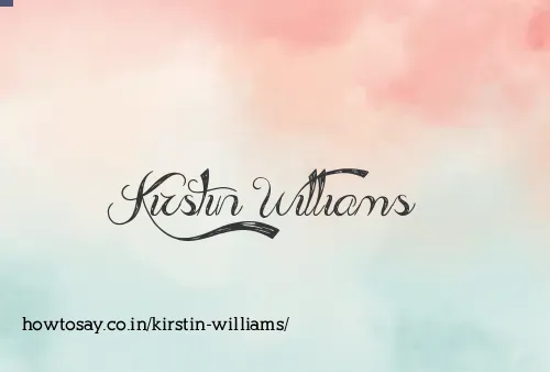 Kirstin Williams