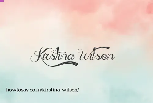 Kirstina Wilson