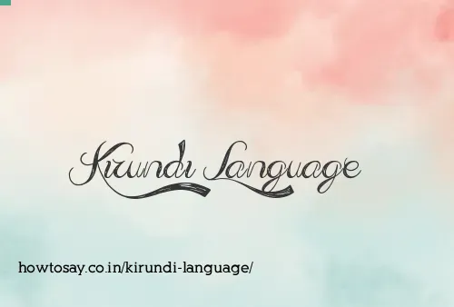 Kirundi Language