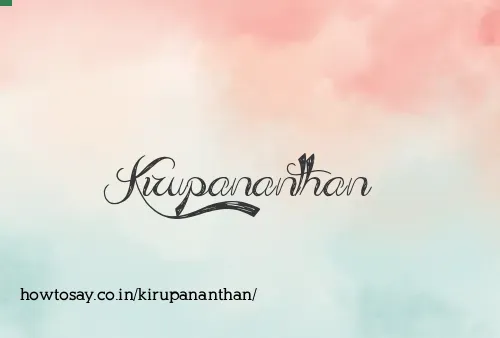 Kirupananthan