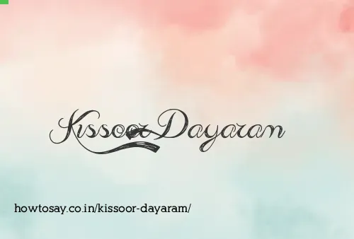 Kissoor Dayaram