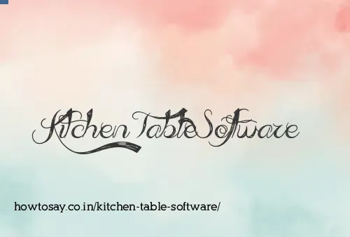 Kitchen Table Software