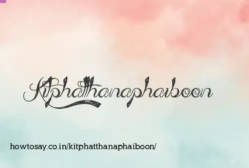 Kitphatthanaphaiboon