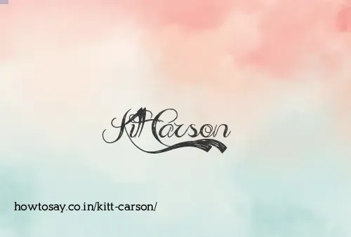 Kitt Carson