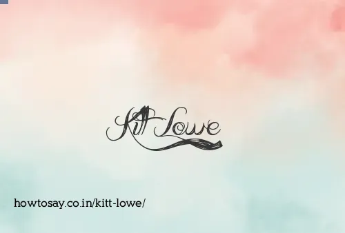Kitt Lowe