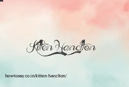 Kitten Hanclton