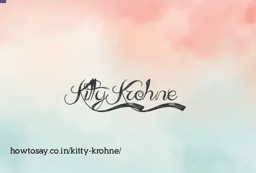 Kitty Krohne