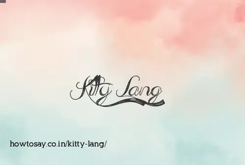 Kitty Lang