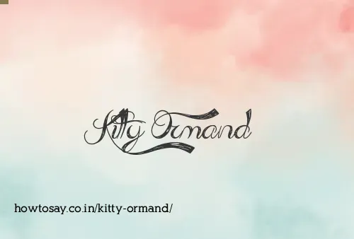 Kitty Ormand