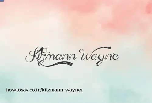 Kitzmann Wayne