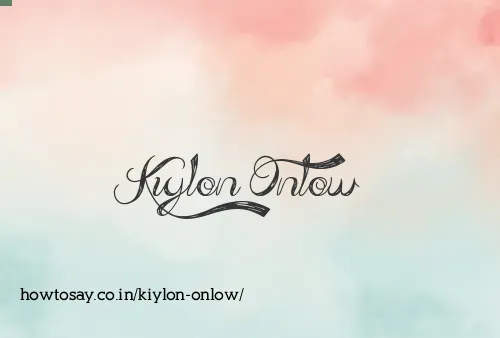 Kiylon Onlow