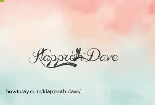 Klapproth Dave