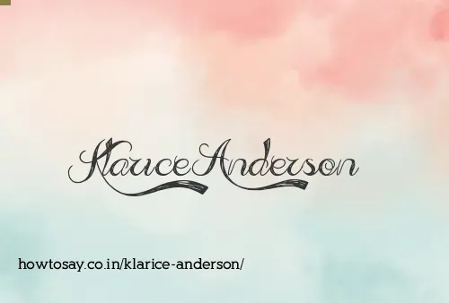 Klarice Anderson
