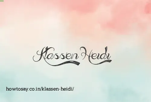 Klassen Heidi