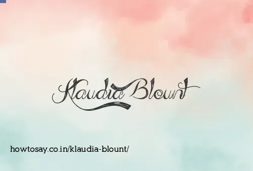 Klaudia Blount