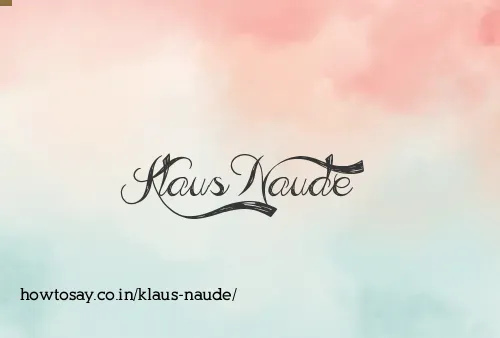 Klaus Naude