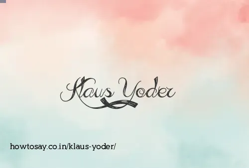 Klaus Yoder