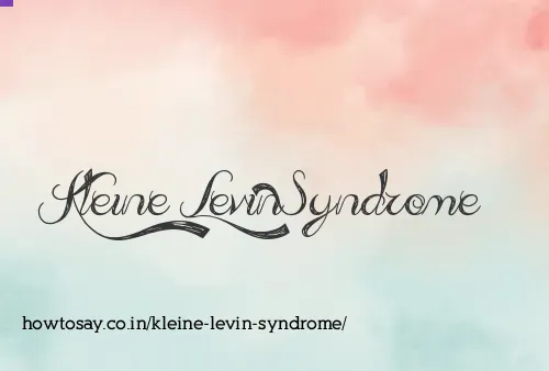 Kleine Levin Syndrome