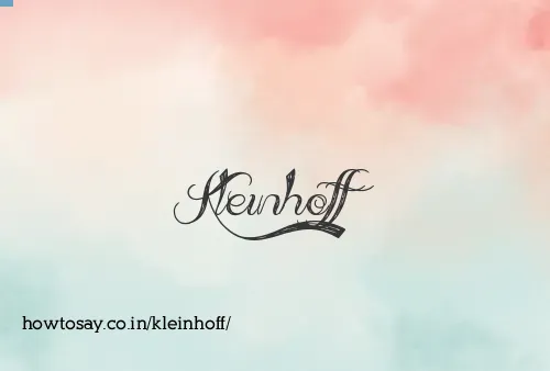 Kleinhoff