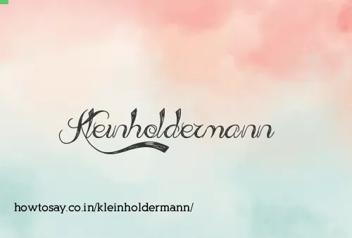 Kleinholdermann