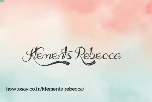 Klements Rebecca