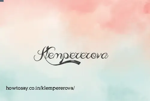 Klempererova