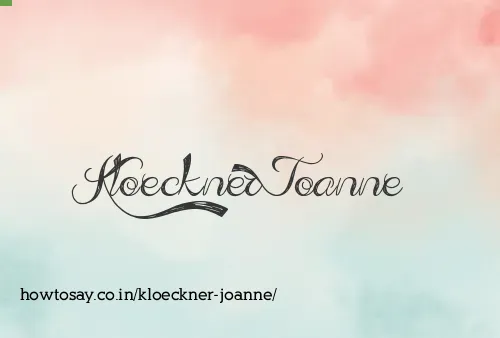 Kloeckner Joanne