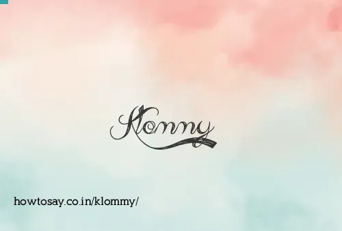 Klommy