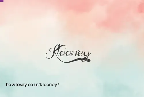 Klooney