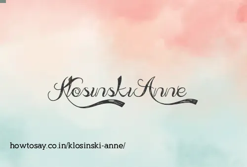 Klosinski Anne
