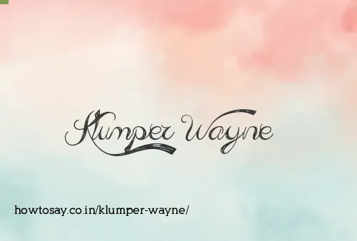 Klumper Wayne