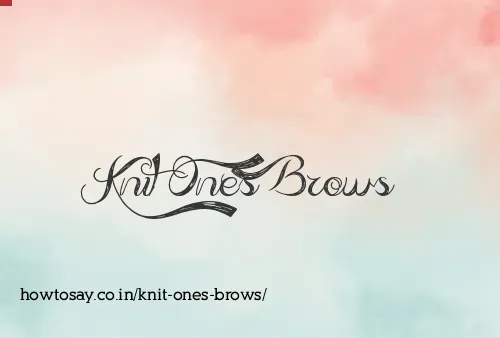 Knit Ones Brows