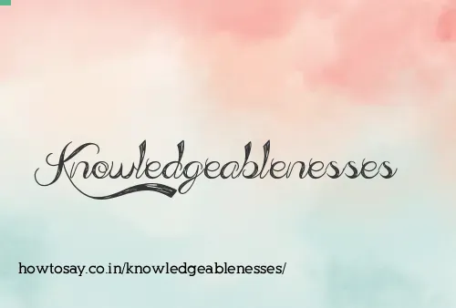 Knowledgeablenesses
