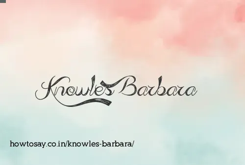 Knowles Barbara