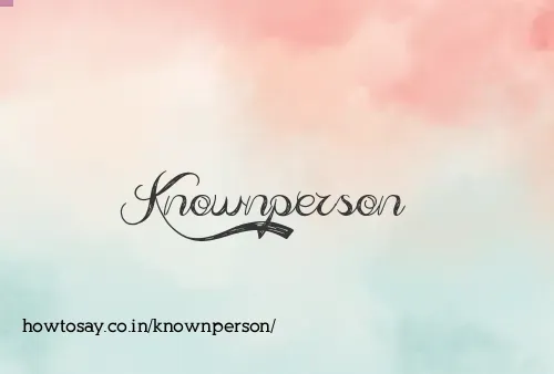 Knownperson