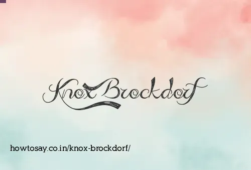 Knox Brockdorf