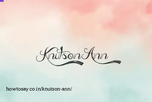Knutson Ann
