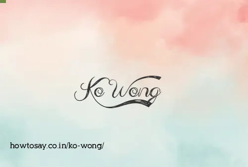 Ko Wong