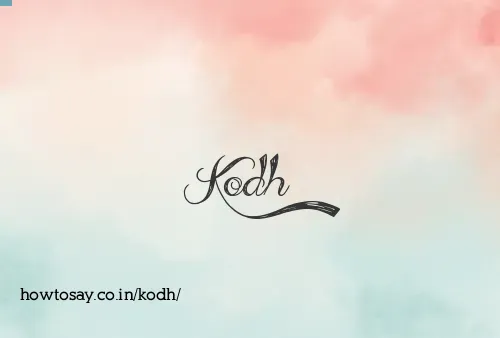 Kodh