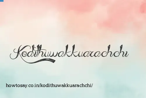 Kodithuwakkuarachchi