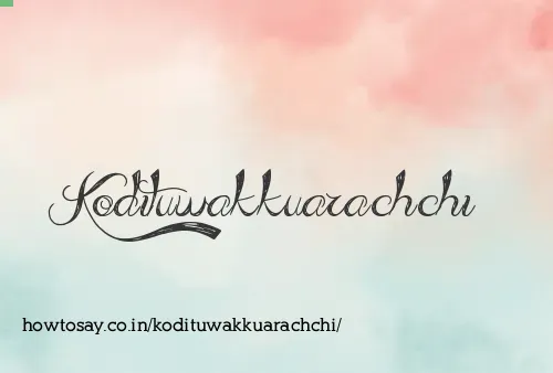 Kodituwakkuarachchi