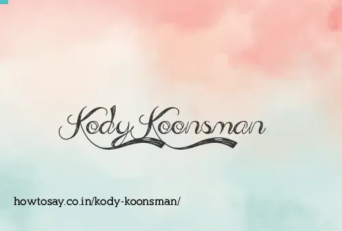 Kody Koonsman