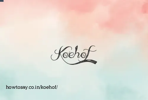 Koehof