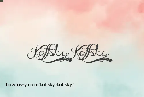 Koffsky Koffsky