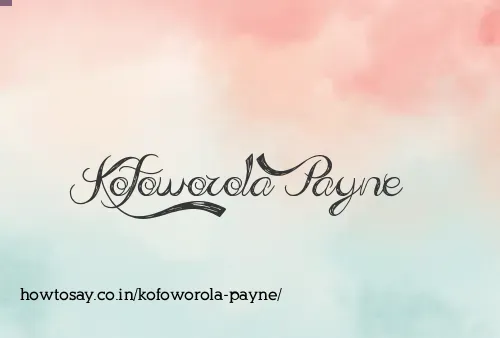 Kofoworola Payne
