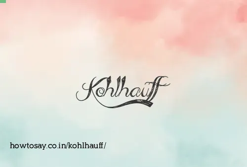 Kohlhauff